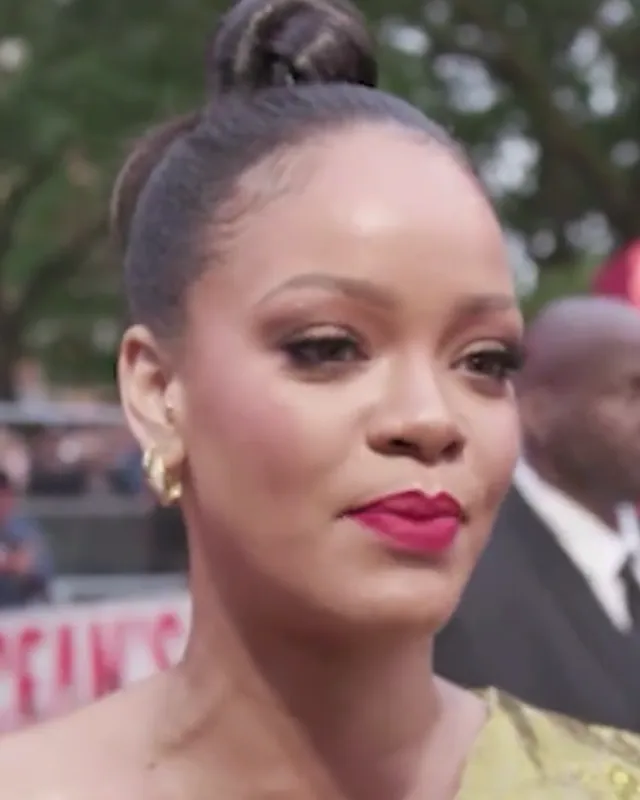 Rihanna at the Ocean's 8 premiere in 2018, face of Dior J'adore perfume